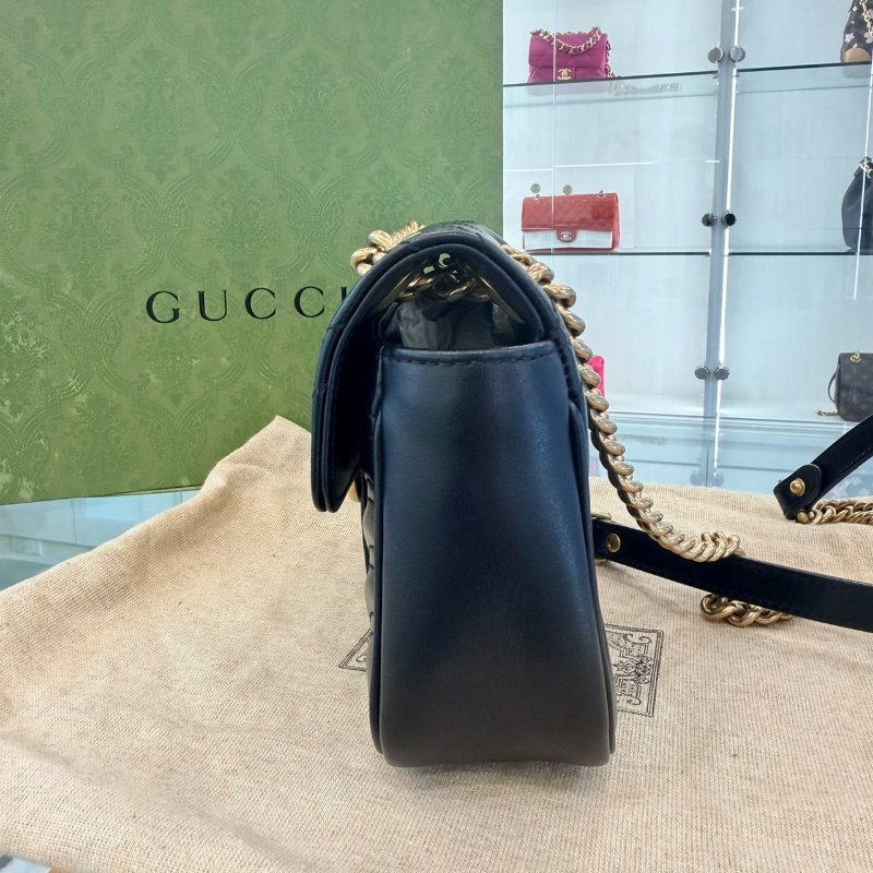 *SHIHNA名牌精品* Gucci GG Marmont 牛皮肩斜背包22cm-3