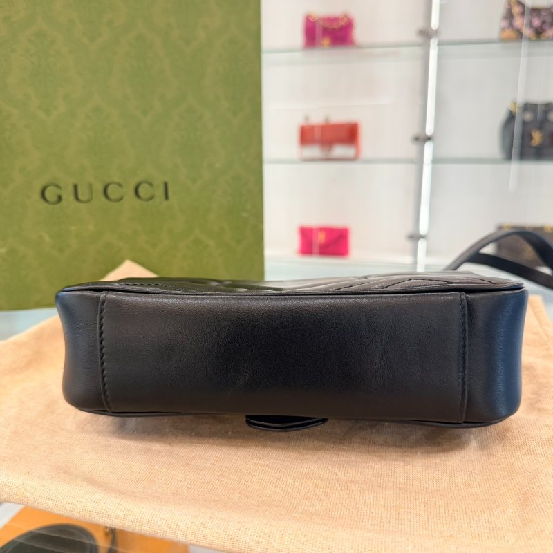 *SHIHNA名牌精品* Gucci GG Marmont 牛皮肩斜背包22cm-4