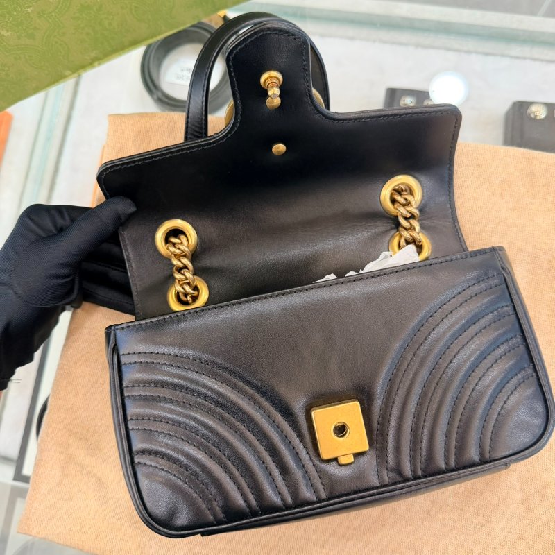 *SHIHNA名牌精品* Gucci GG Marmont 牛皮肩斜背包22cm-5