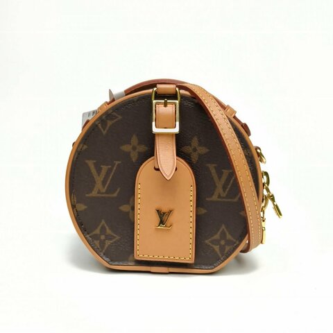 LOUIS VUITTON PETITEBOITECHAPEAU硬圓餅Mini老花PVC肩背包