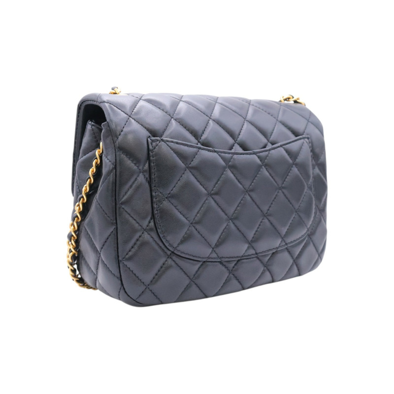 黑色 菱格紋 羊皮 COCO 20 鍊帶 肩背包【CHANEL 香奈兒】 AS3489-1