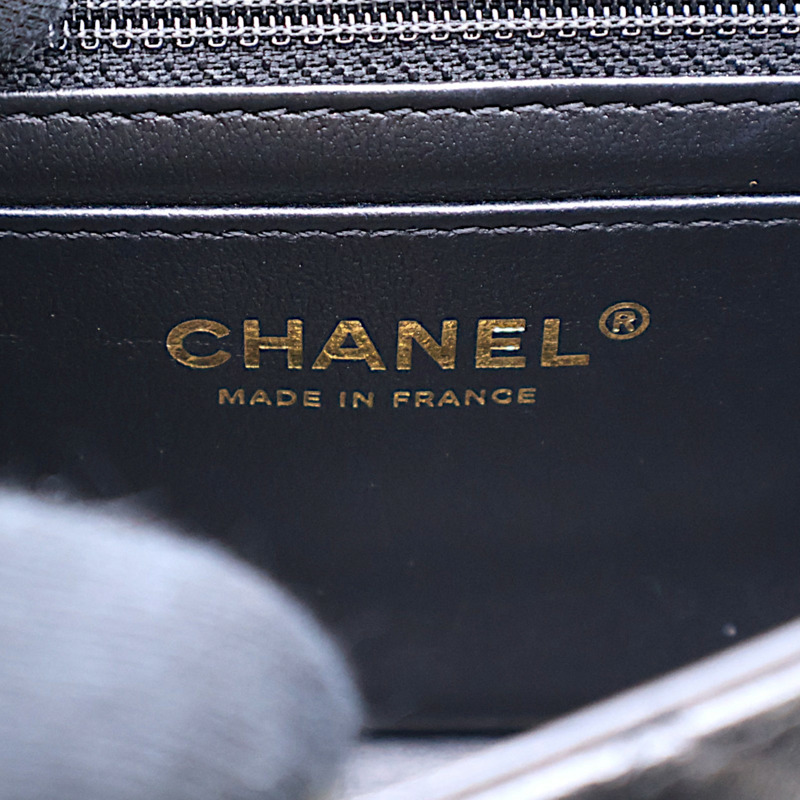 黑色 菱格紋 羊皮 COCO 20 鍊帶 肩背包【CHANEL 香奈兒】 AS3489-5