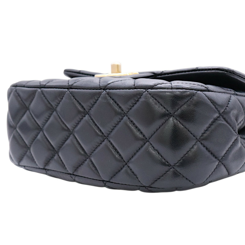 黑色 菱格紋 羊皮 COCO 20 鍊帶 肩背包【CHANEL 香奈兒】 AS3489-15