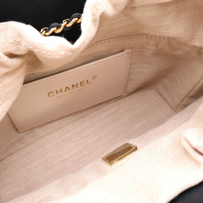 黑色牛皮 小型 購物包 手提包【CHANEL 香奈兒】 AS6132-2