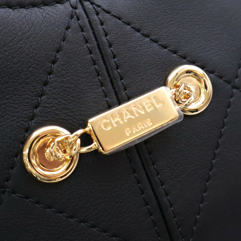 黑色牛皮 小型 購物包 手提包【CHANEL 香奈兒】 AS6132-5