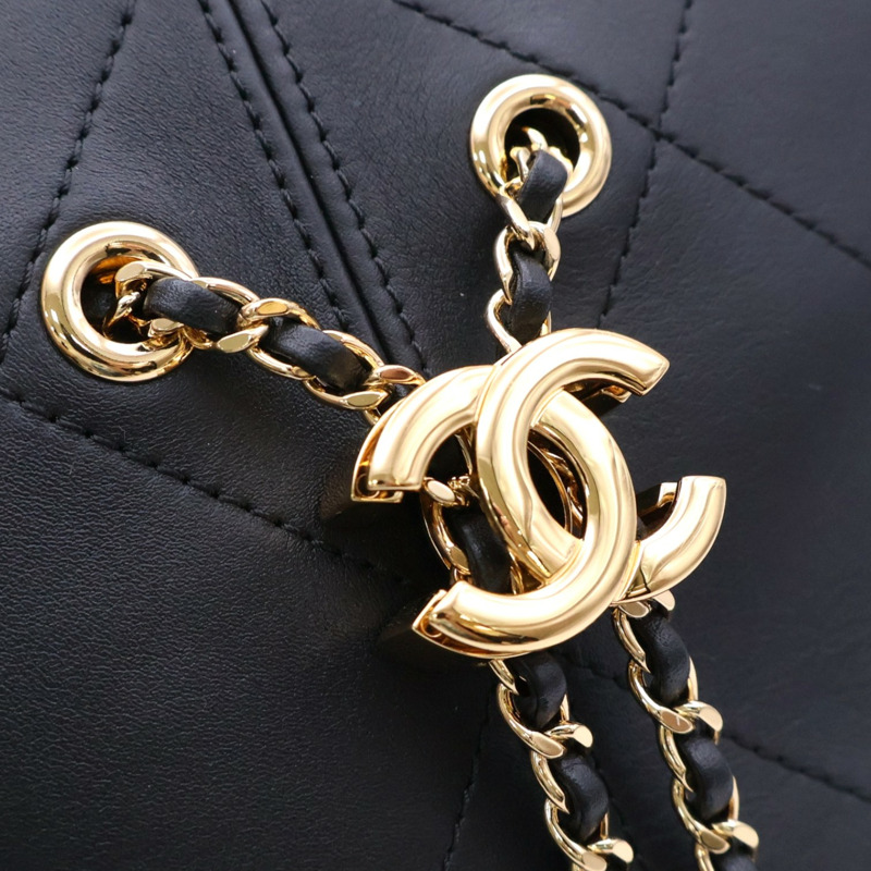 黑色牛皮 小型 購物包 手提包【CHANEL 香奈兒】 AS6132-6