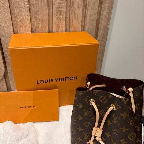 【專櫃正品】Louis Vuitton LV Neonoe BB 經典花紋老花水桶包(附雙肩帶)
