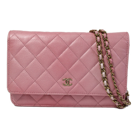 CHANEL 牛皮皮革WOC Wallet On Chain鏈帶肩背袋