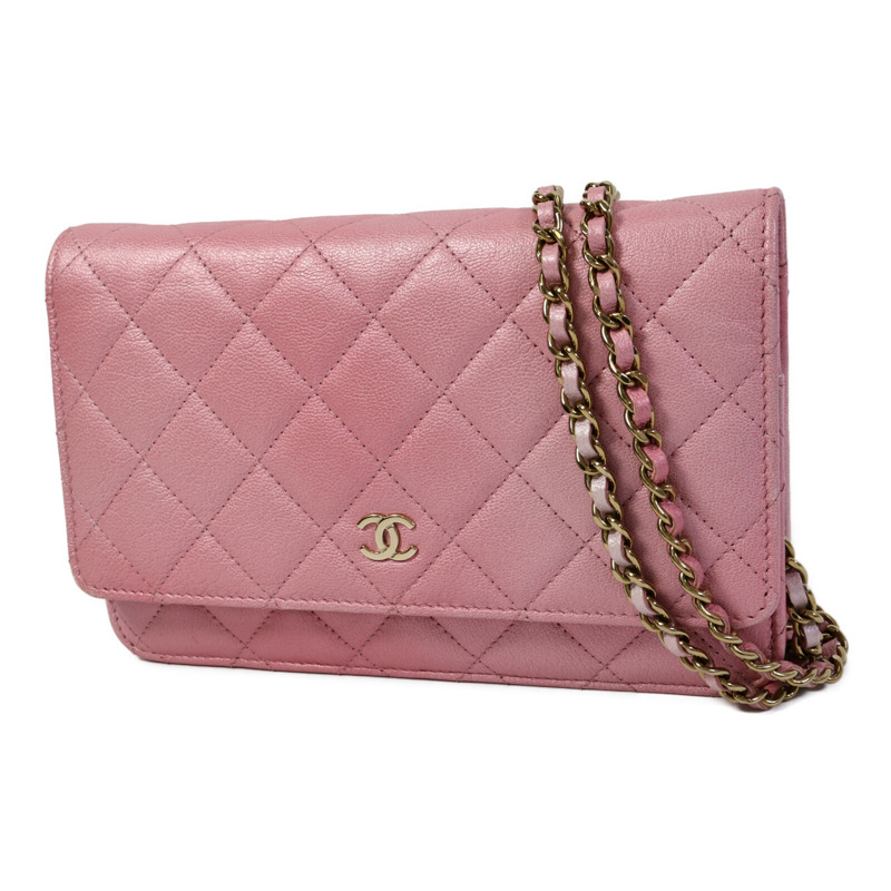 CHANEL 牛皮皮革WOC Wallet On Chain鏈帶肩背袋-2