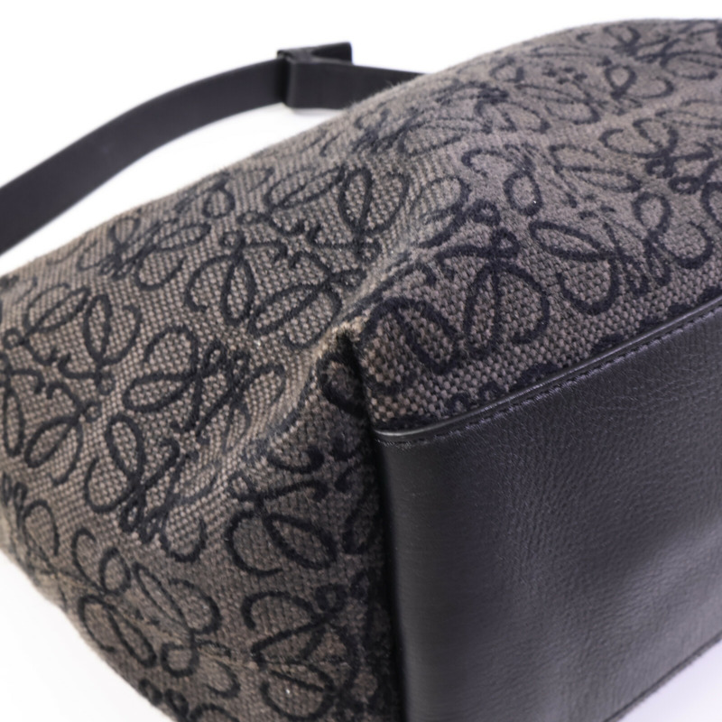 LOEWE 帆布Cubi Anagram肩背袋-11