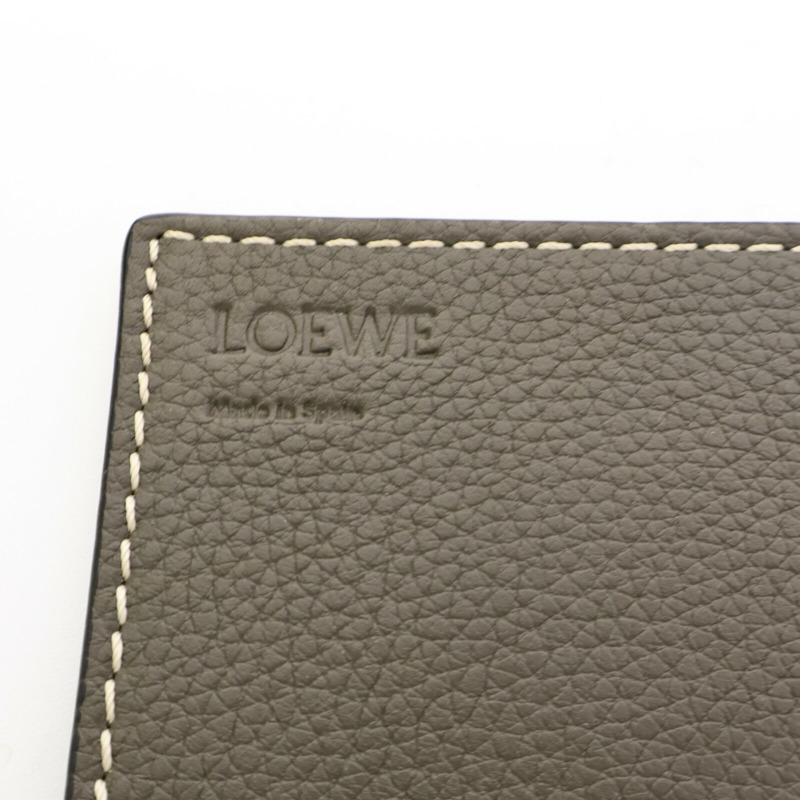 LOEWE 牛皮皮革Woven Basket手挽肩背兩用袋-5