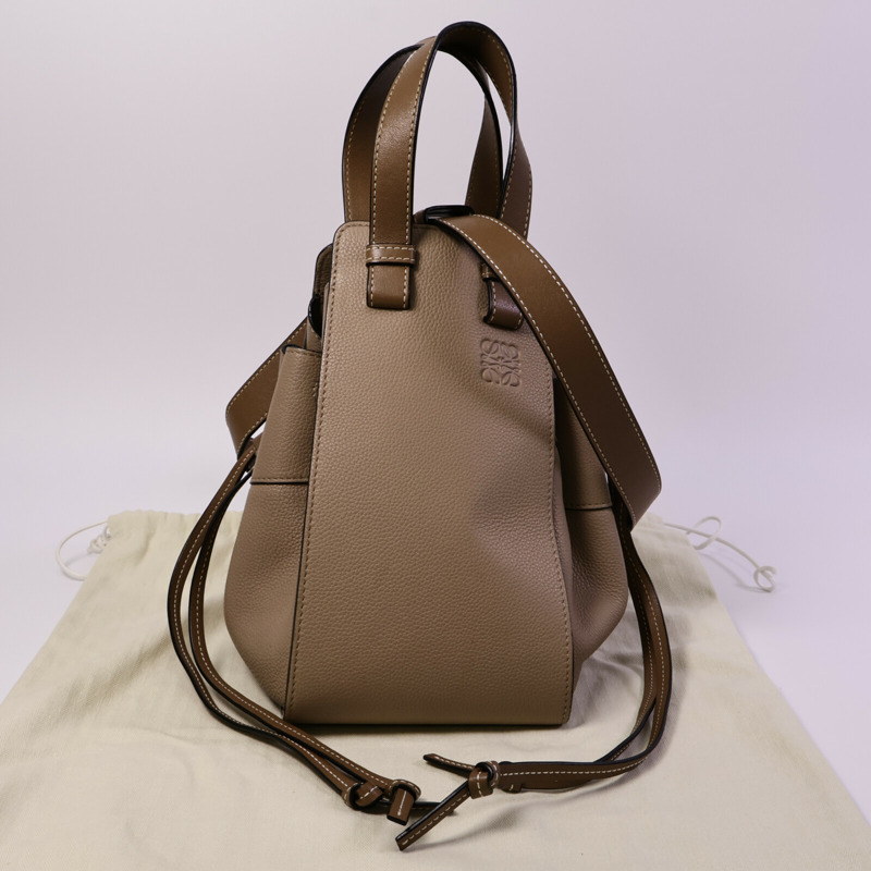 LOEWE 牛皮皮革Hammock Small手挽肩背兩用袋-4
