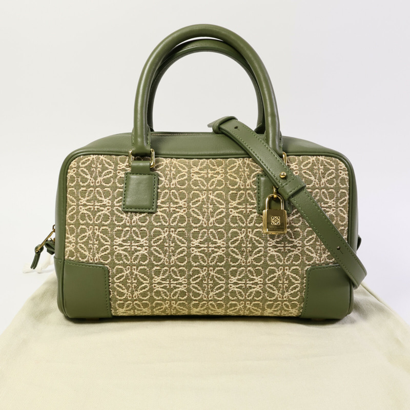 LOEWE 帆布Amazona 23手挽肩背兩用袋-9