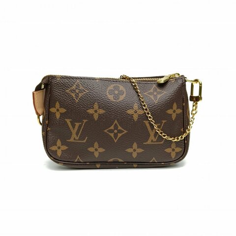 LOUIS VUITTON PochetteMini小麻將包老花PVC2024肩背包