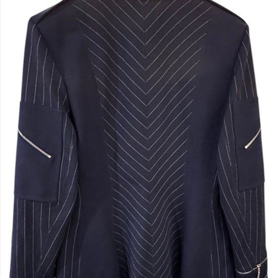 【美收精品】Christian Dior 深藍色條紋西裝外套 5-406【隔月月中將轉賣至日本 上架期限30天】-2