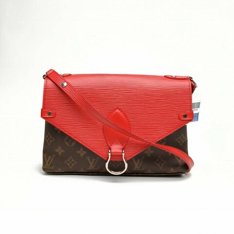 LOUIS VUITTON SAINTMICHEL翻蓋信封包紅色牛皮2017肩背包