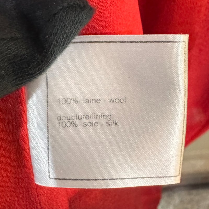 【美收精品】Chanel 頂級紅色羊毛大衣 5-504【隔月月中將轉賣至日本 上架期限30天】-14