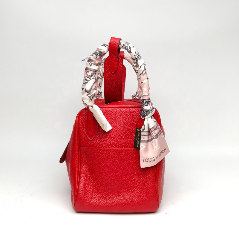 HERMES Lindy34國旗紅TC皮框Q銀扣肩背包-1