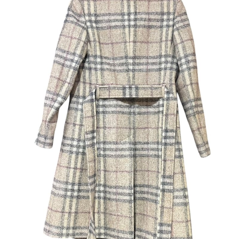【美收精品】Burberry 米色格紋大衣 5-513【隔月月中將轉賣至日本 上架期限30天】-2