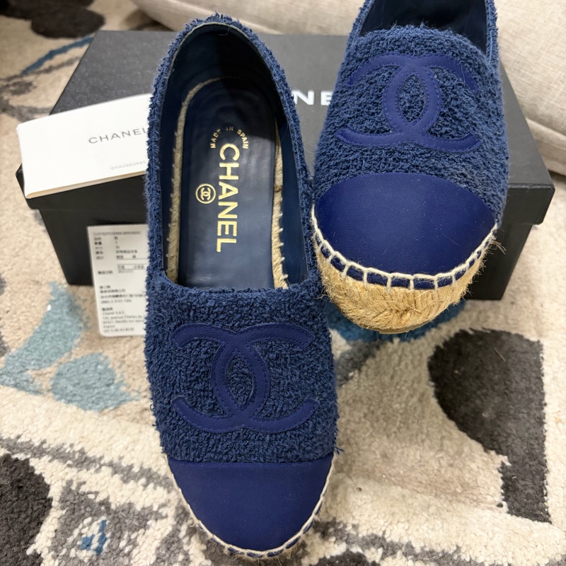 Chanel 牛仔 布面 鉛筆鞋 36號-0