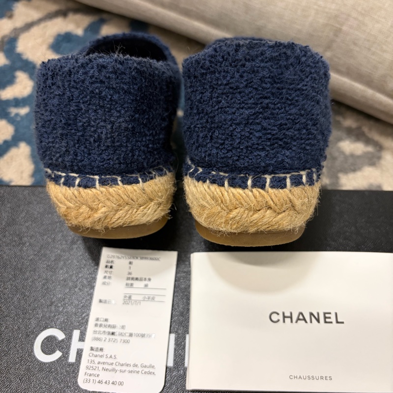 Chanel 牛仔 布面 鉛筆鞋 36號-7