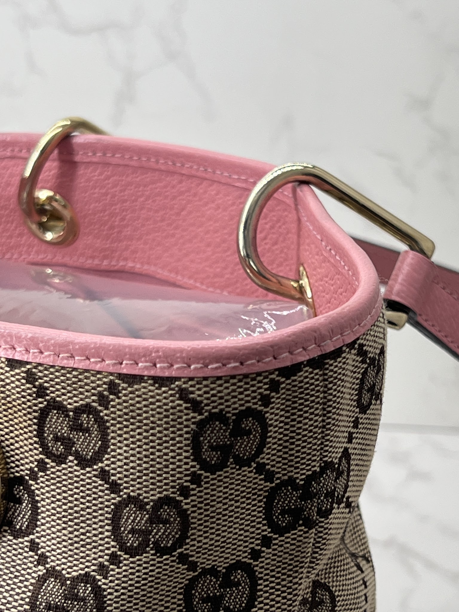 香緹國際精品 GUCCI 粉邊托特包 1039-2