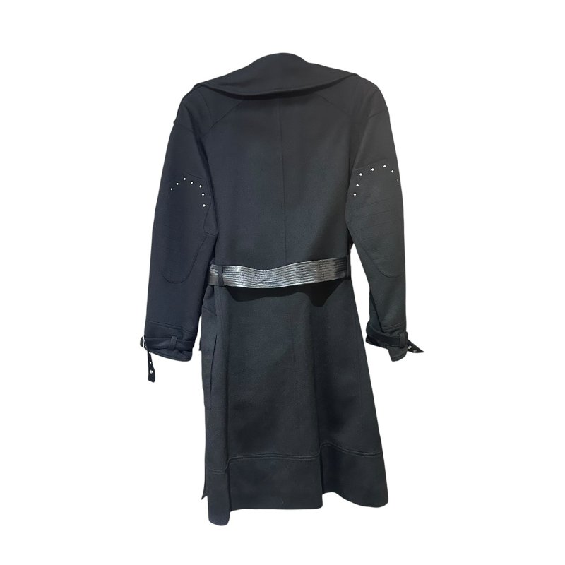 【美收精品】Christian Dior 黑色鉚釘毛絨皮質大衣 5-507【隔月月中將轉賣至日本 上架期限30天】-2