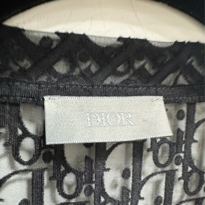 Dior迪奧短袖，鏤空滿印logo設計 XXS碼 男款女生可以穿-4