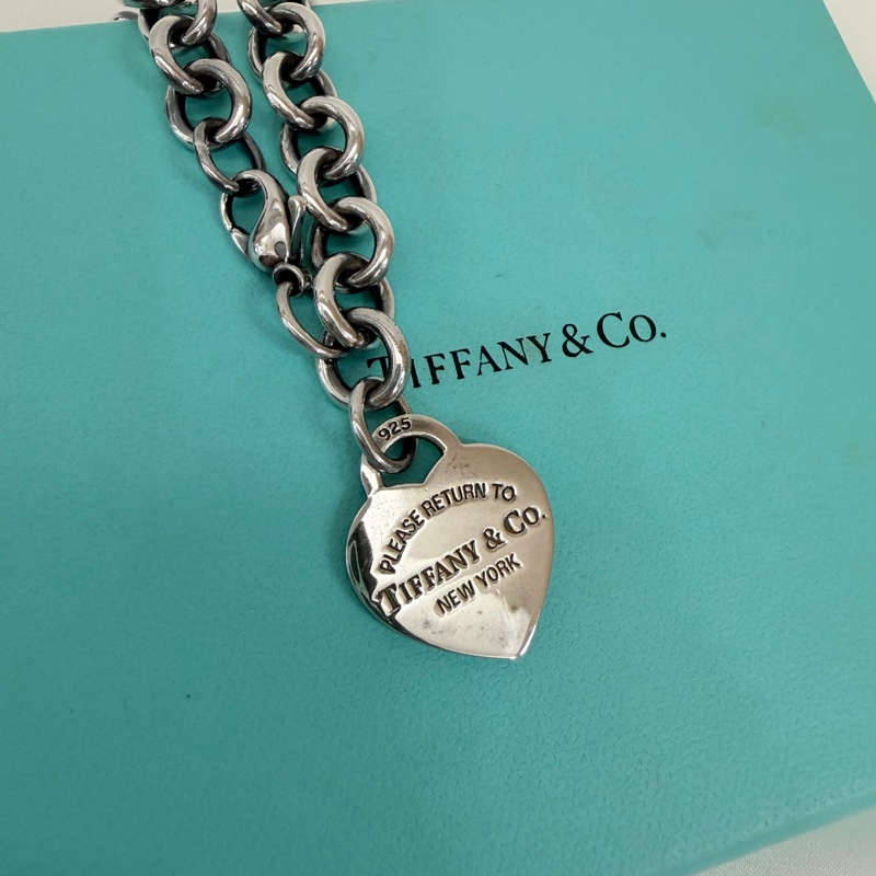 Tiffany &Co. 925純銀愛心牌RTT手鍊-3