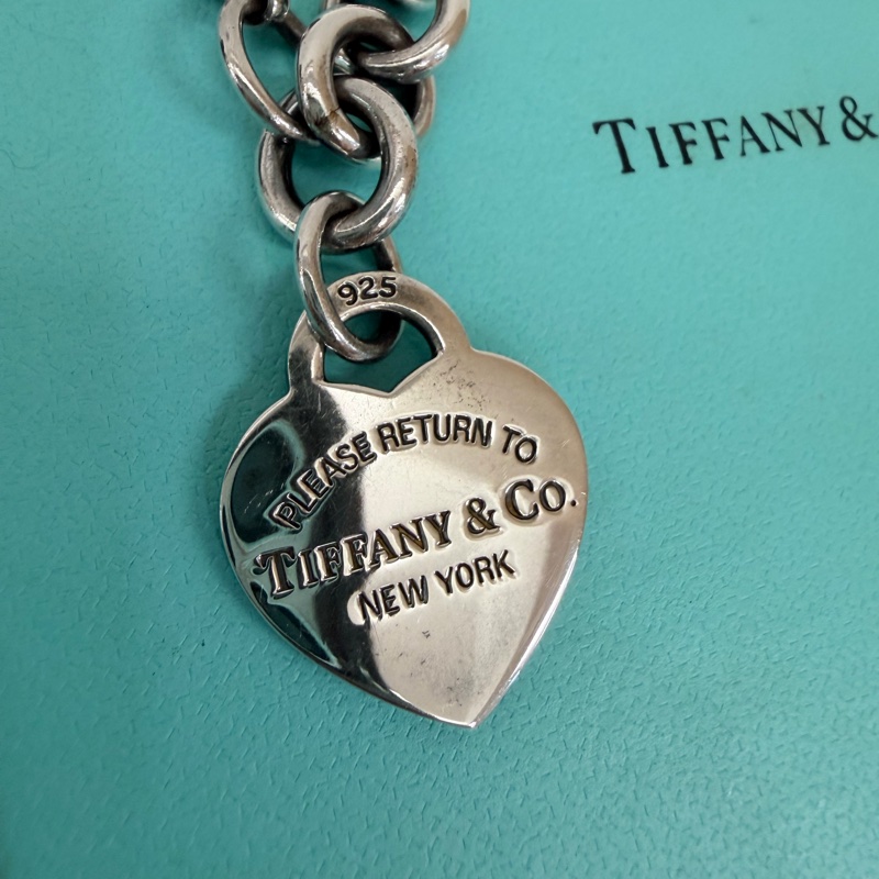 Tiffany &Co. 925純銀愛心牌RTT手鍊-5