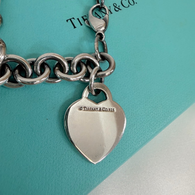 Tiffany &Co. 925純銀愛心牌RTT手鍊-12
