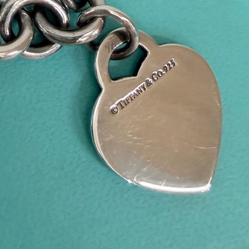 Tiffany &Co. 925純銀愛心牌RTT手鍊-17