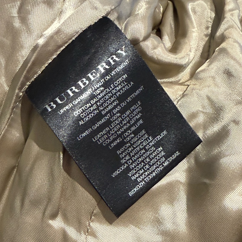 Burberry 皮褸 Cotton / Leather Jacket Preloved Burberry 二手-9
