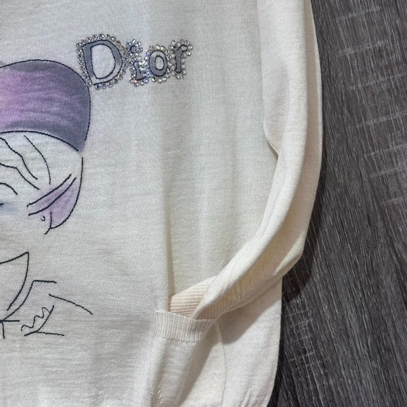 【美收精品】5-495 Dior 米色羊毛軟針織上衣【隔月月中將轉賣至日本 上架期限30天】-2