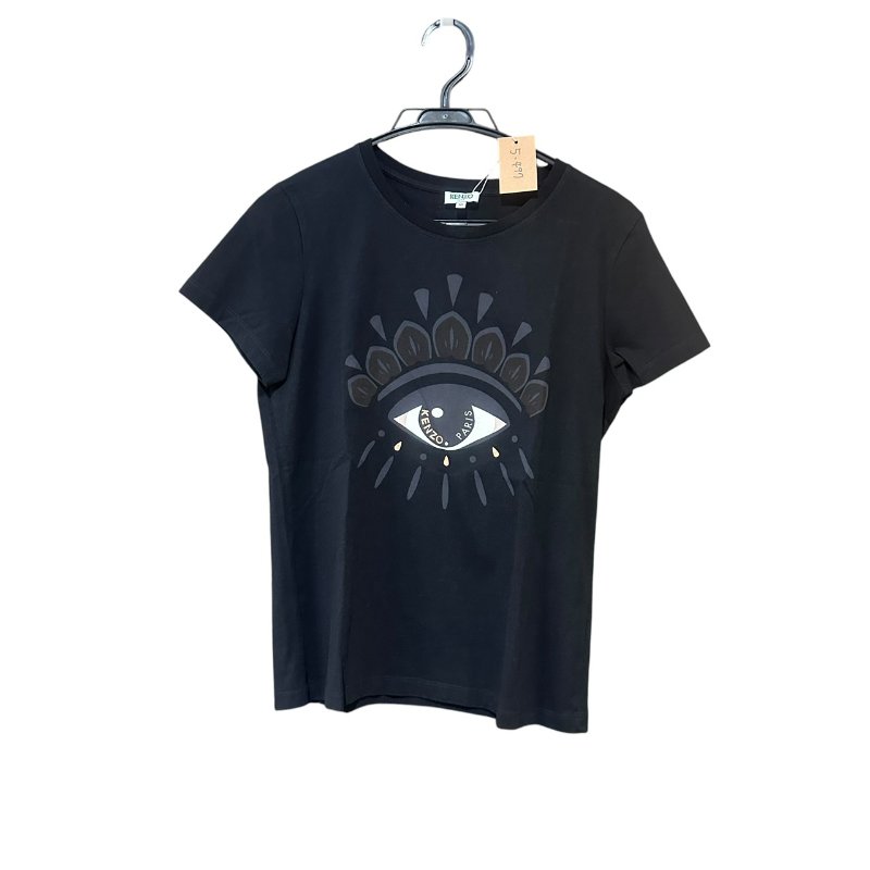 【美收精品】5-497 Kenzo 黑色藝術單眼金邊字 T-shirt M【隔月月中將轉賣至日本 上架期限30天】-0