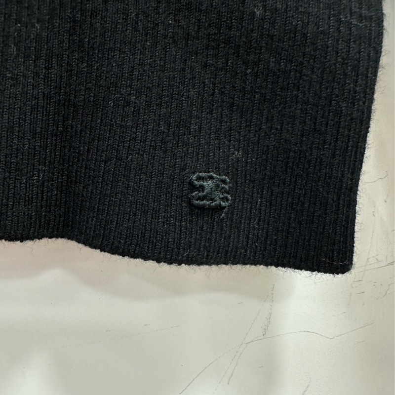 Celine/賽琳 黑色凱旋門logo短版針織衫 M碼-3