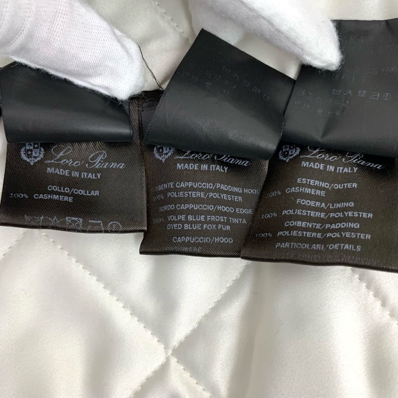Loro Piana 粉色山羊绒连帽毛领长袖大衣外套 42码-7