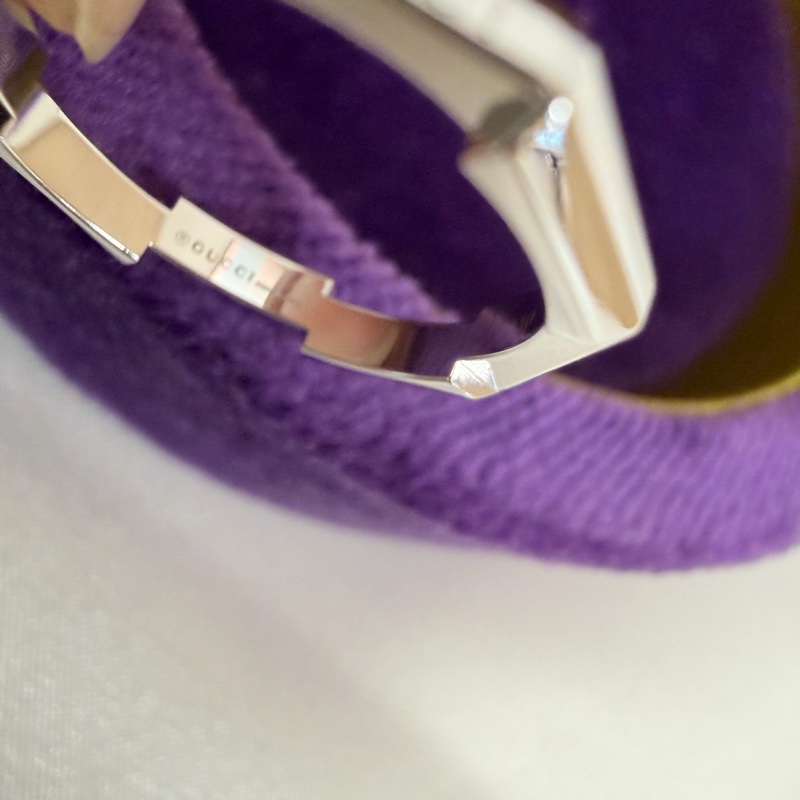 Gucci 750白K金 Link to Love鏡面戒指10號-17
