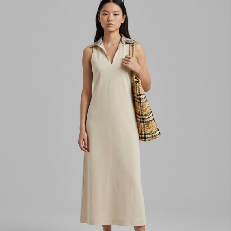 Burberry 米色長裙 (二手) | Preloved beige Burberry long dress-1