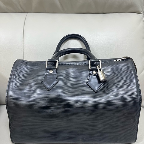 Louis Vuitton LV 28水波紋波士頓包（銀扣版）