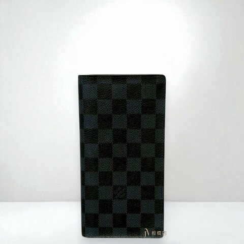 JS1279-LV Damier Cobalt深藍棋盤格BRAZZA對開長夾N63212