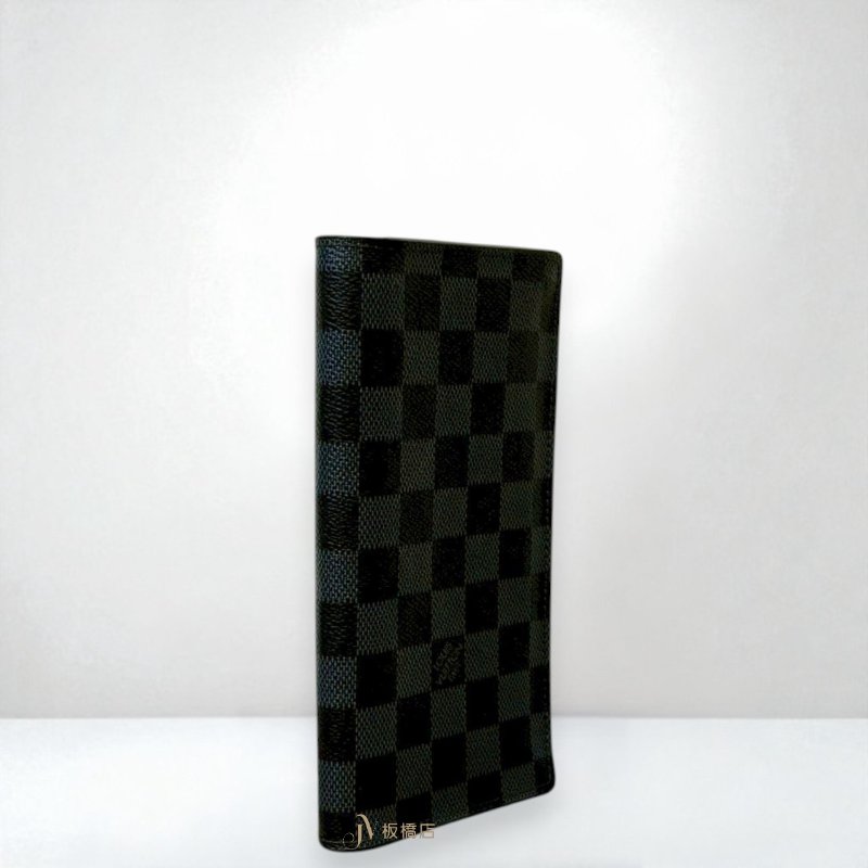 JS1279-LV Damier Cobalt深藍棋盤格BRAZZA對開長夾N63212-2