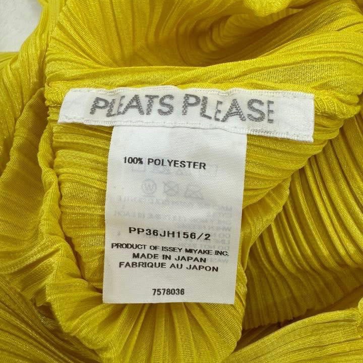 三宅一生ISSEY MIYAKE PLEATS PLEASE夏日檸檬黃V領洋裝-2
