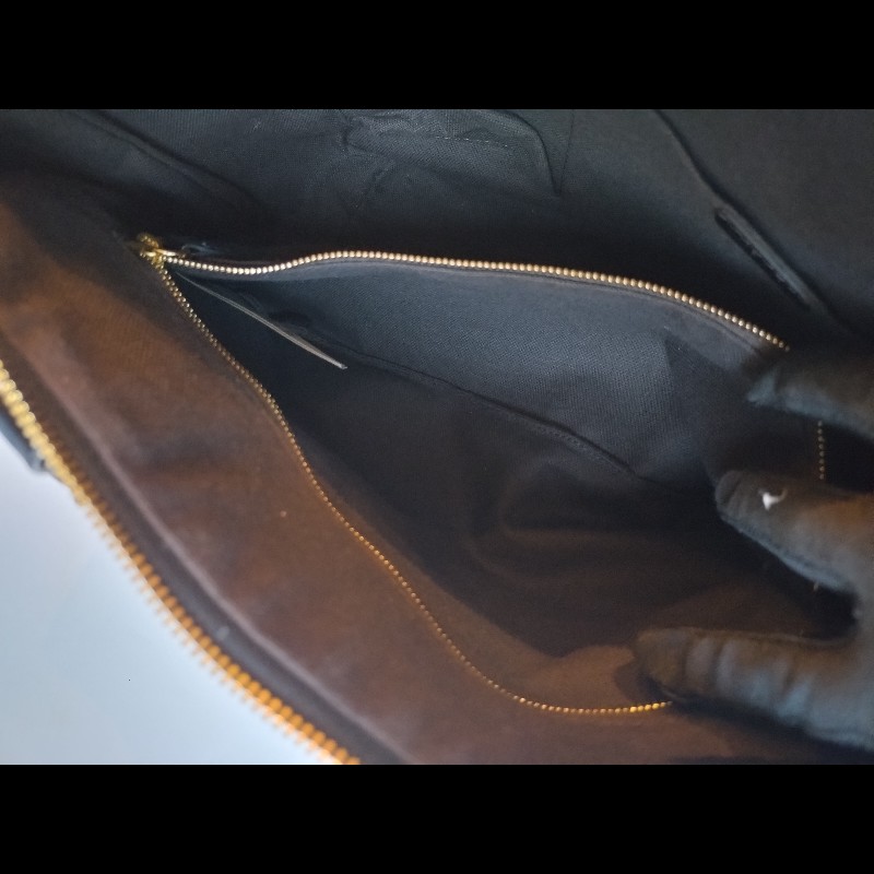 Burberry 黑把英系格紋PVC 扇形托特包-13