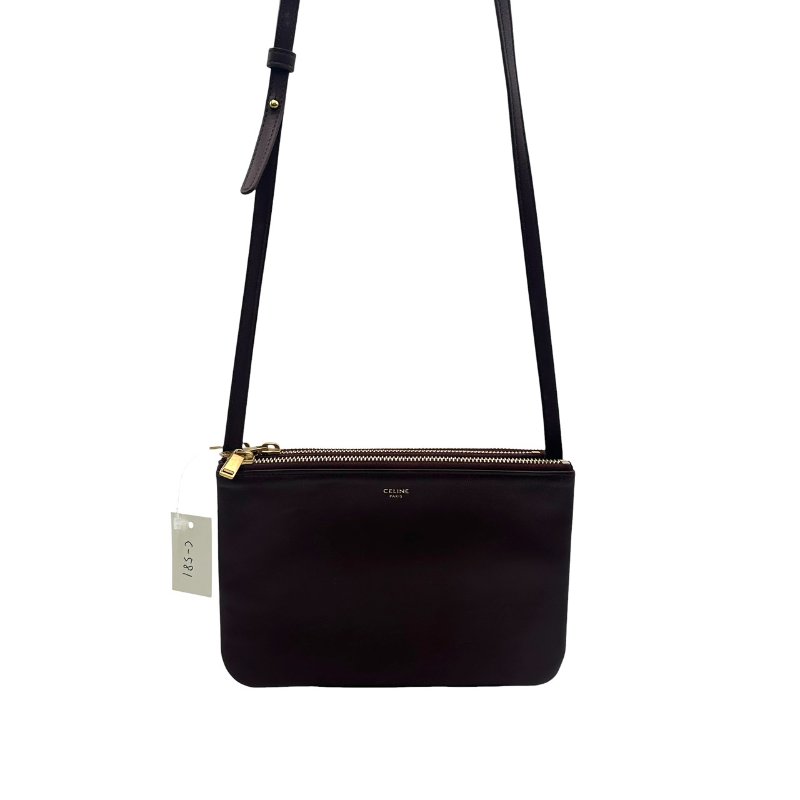 【美收精品】CELINE  C-581酒紅色斜背包【隔月月中將轉賣至日本 上架期限30天】-0