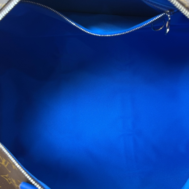 全新LV Keepall 50 拼寶藍色老花旅行袋✨最新晶片款-8