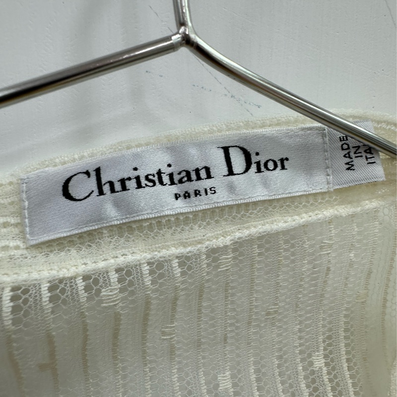 Dior 迪奧 秀款 小蜜蜂刺繡 網紗襯衫 36碼-3