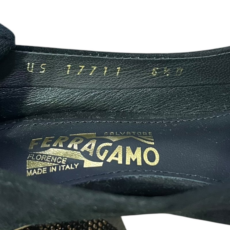 【美收精品】FERAGAMO黑色跟鞋 5-259-11