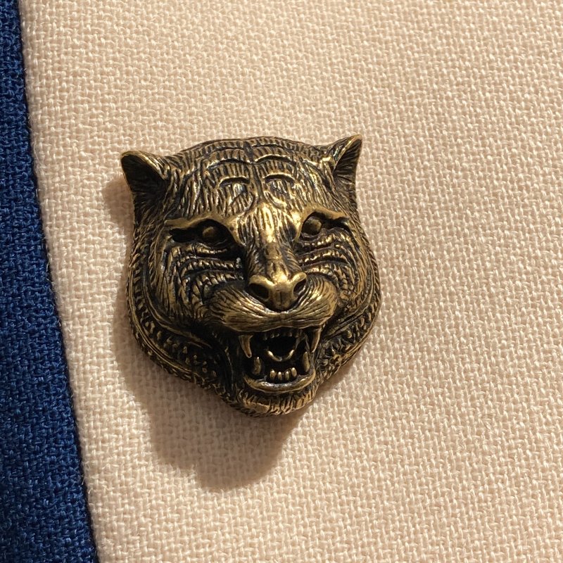 GUCCI 古馳 紅白藍三色羊毛大衣 金釦-9
