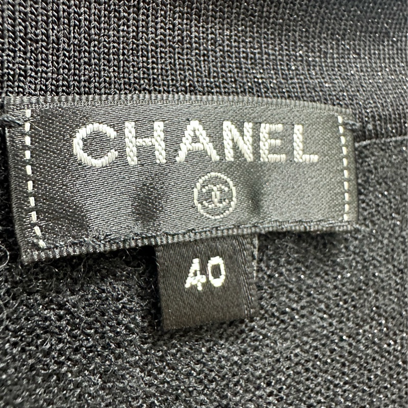 CHANEL香奈兒2020年走秀款秀場 雙C金扣金線針織洋裝 40碼-2
